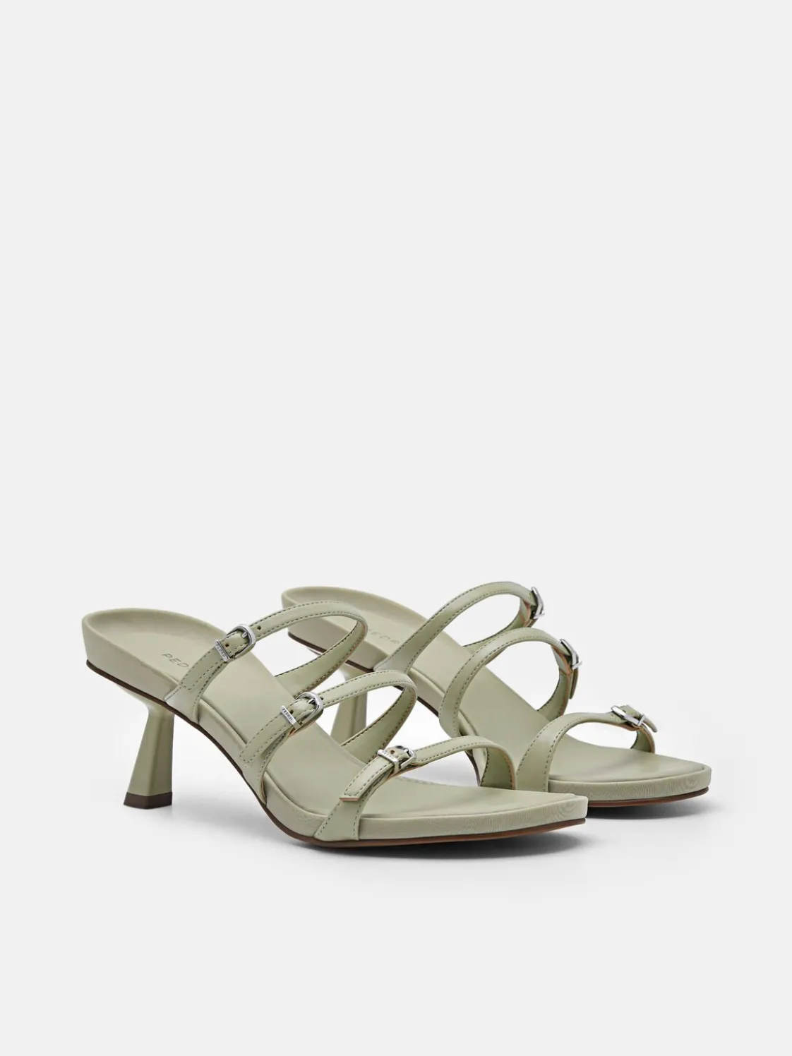 Helix Heel Sandals - Olive