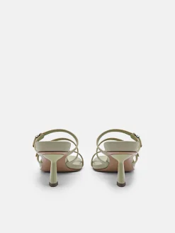 Helix Heel Sandals - Olive