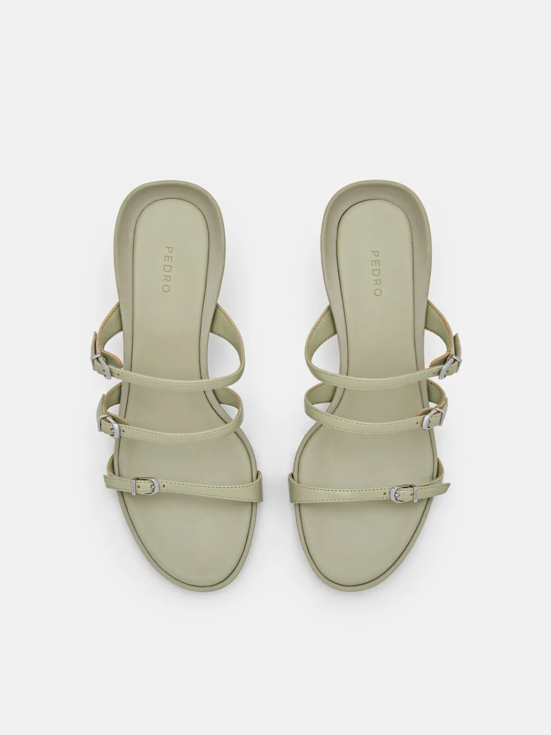 Helix Heel Sandals - Olive