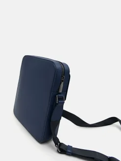 Henry Leather Sling Bag - Navy