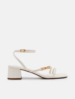 Hitch Ankle Strap Heel Sandals - Chalk