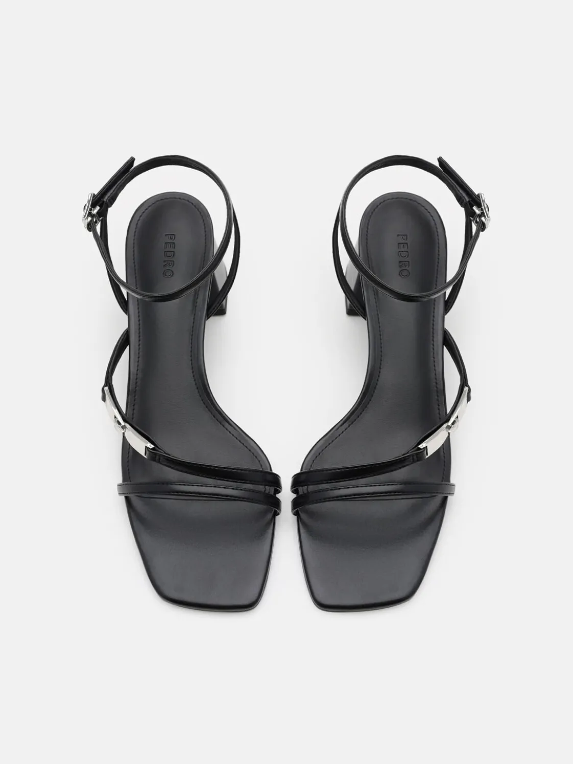 Hitch Ankle Strap Heel Sandals - Black