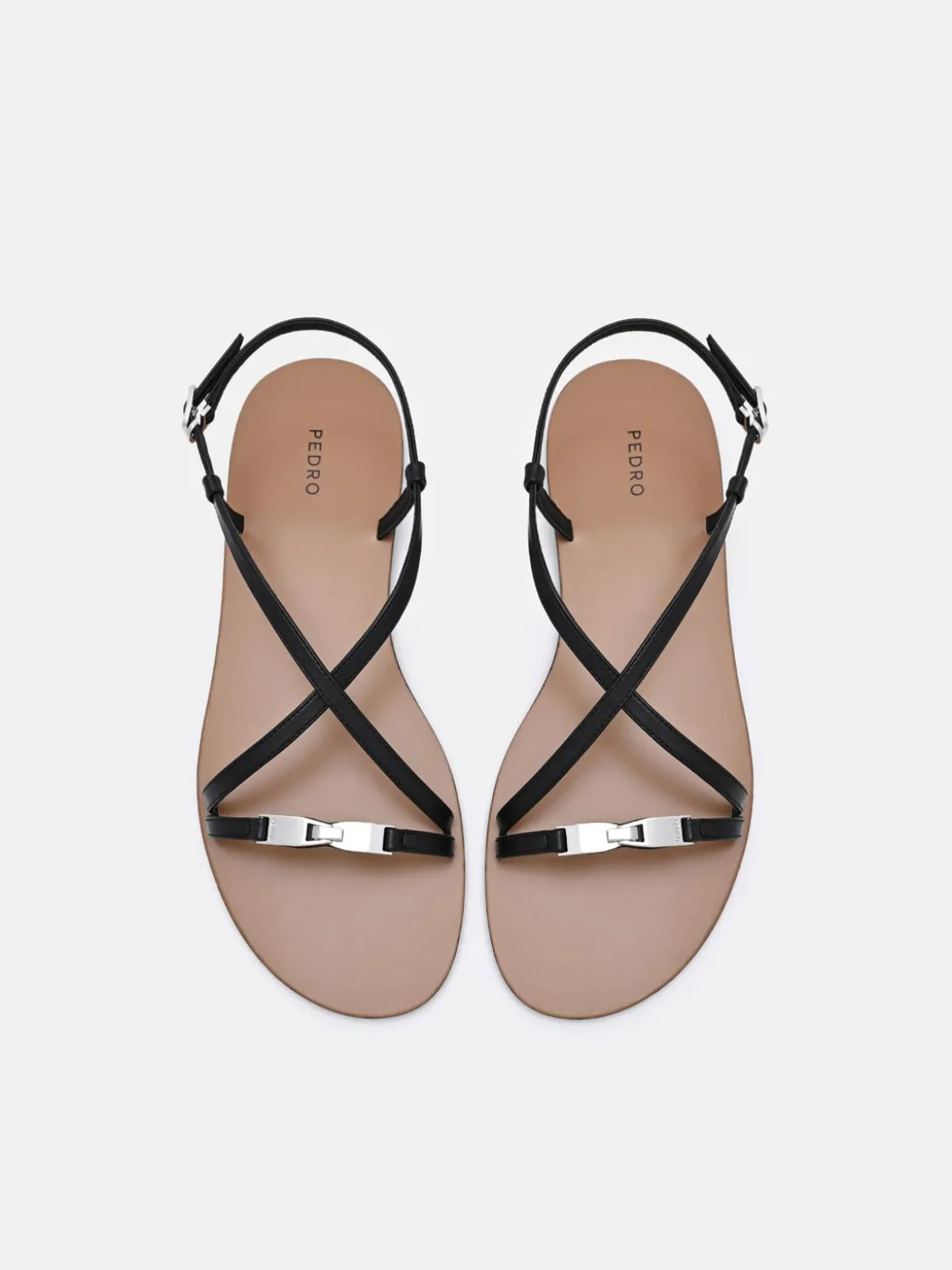 Hitch Ankle Strap Sandals - Black