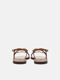 Hitch Ankle Strap Sandals - Cognac