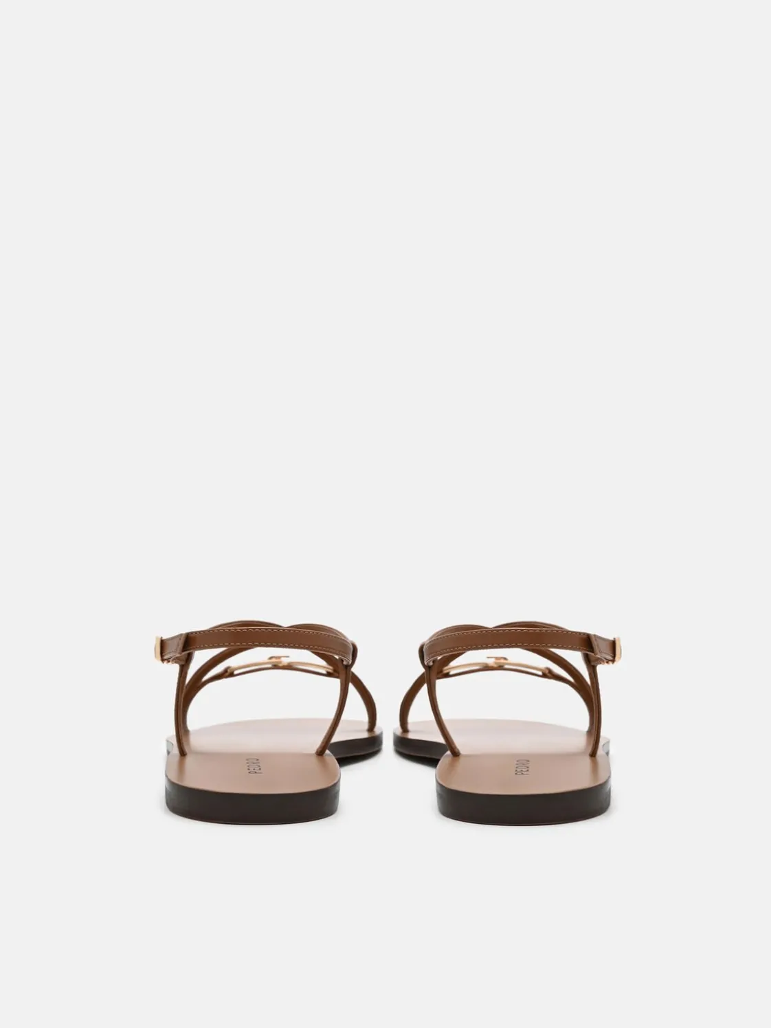 Hitch Ankle Strap Sandals - Cognac