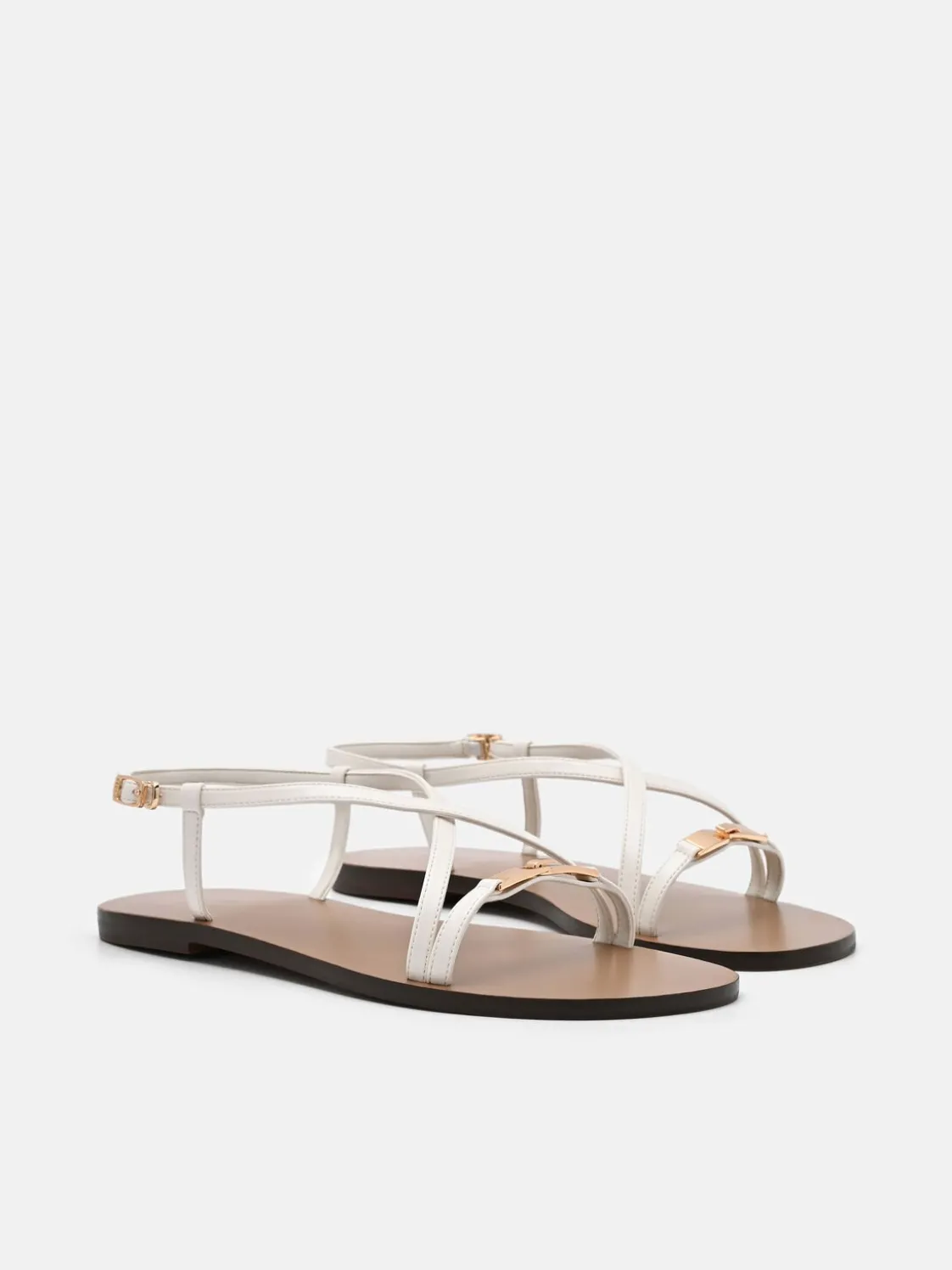 Hitch Ankle Strap Sandals - Chalk