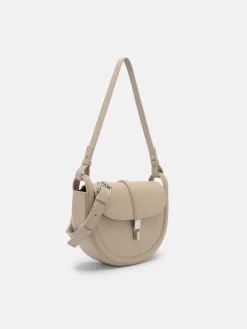 Hitch Leather Shoulder Bag - Light Taupe