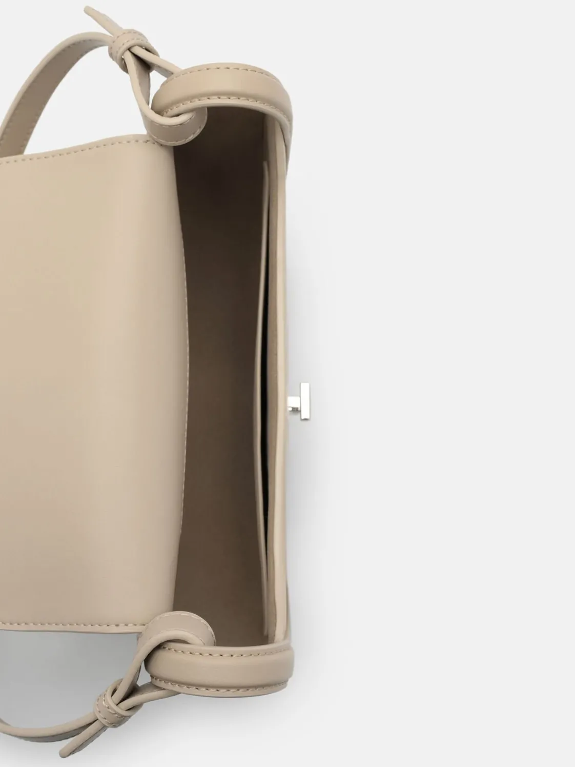Hitch Leather Shoulder Bag - Light Taupe