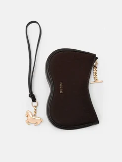 Horse Charm Ponyhair Pouch - Dark Brown