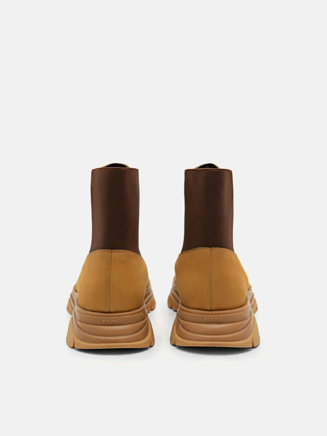 Hybrix Leather Lace-Up Boots - Sand