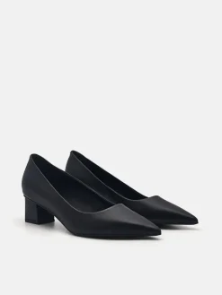 Ines Leather Pumps - Black