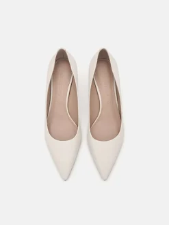 Ines Leather Pumps - Chalk