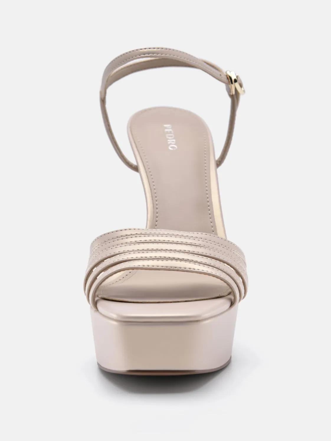Iza Platform Heel Sandals - Champagne