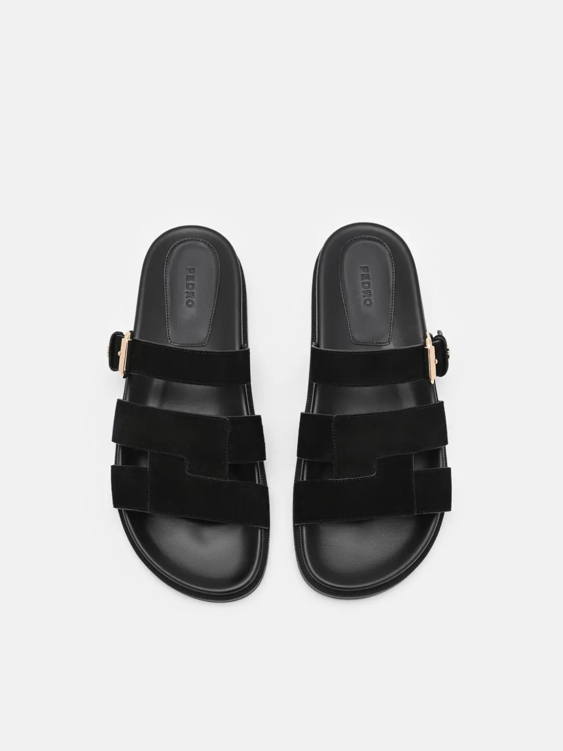 Iza Suede Sandals - Black