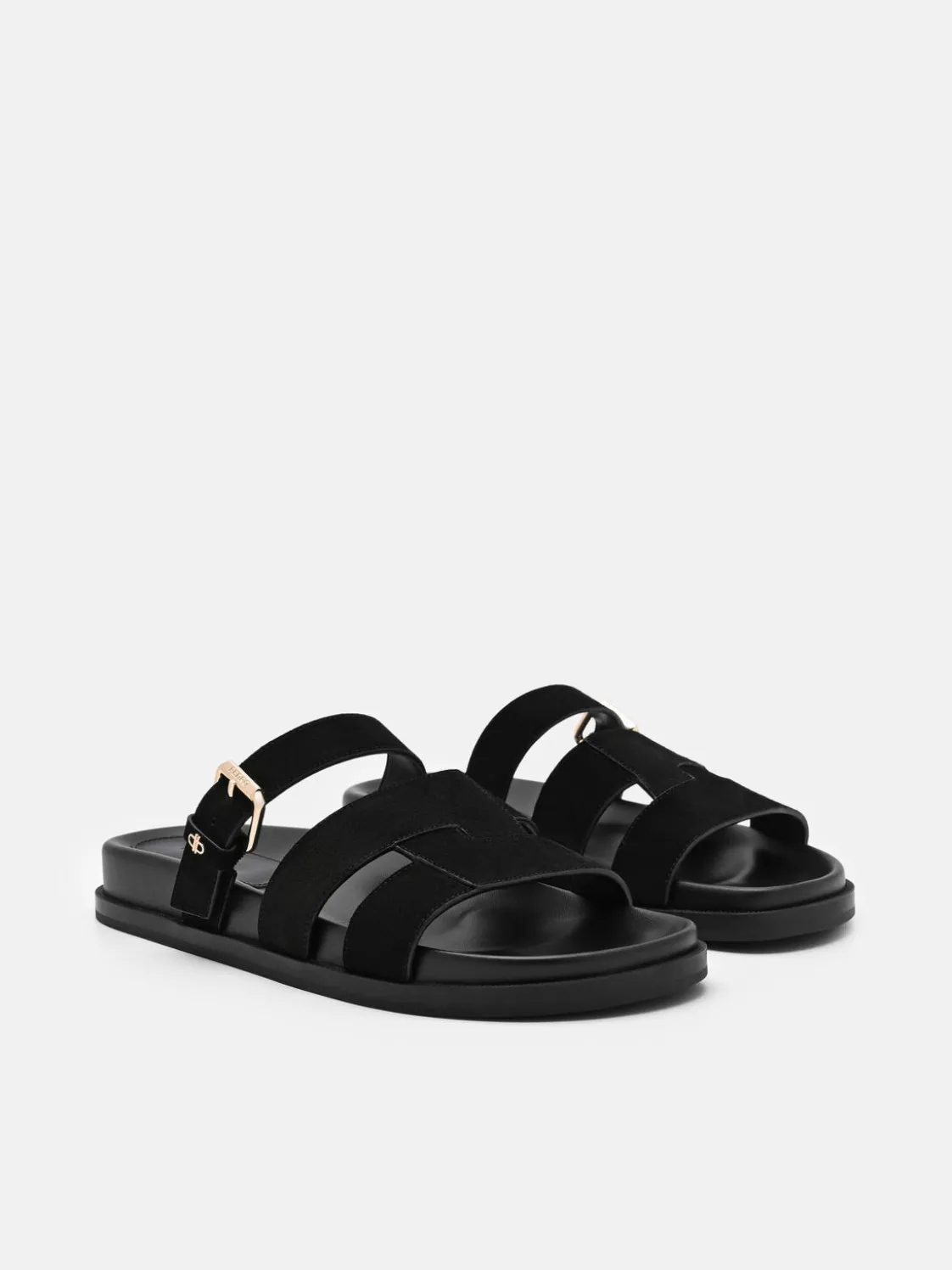 Iza Suede Sandals - Black