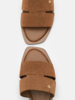Iza Suede Sandals - Cognac Suede