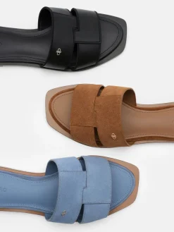 Iza Suede Sandals - Cognac Suede