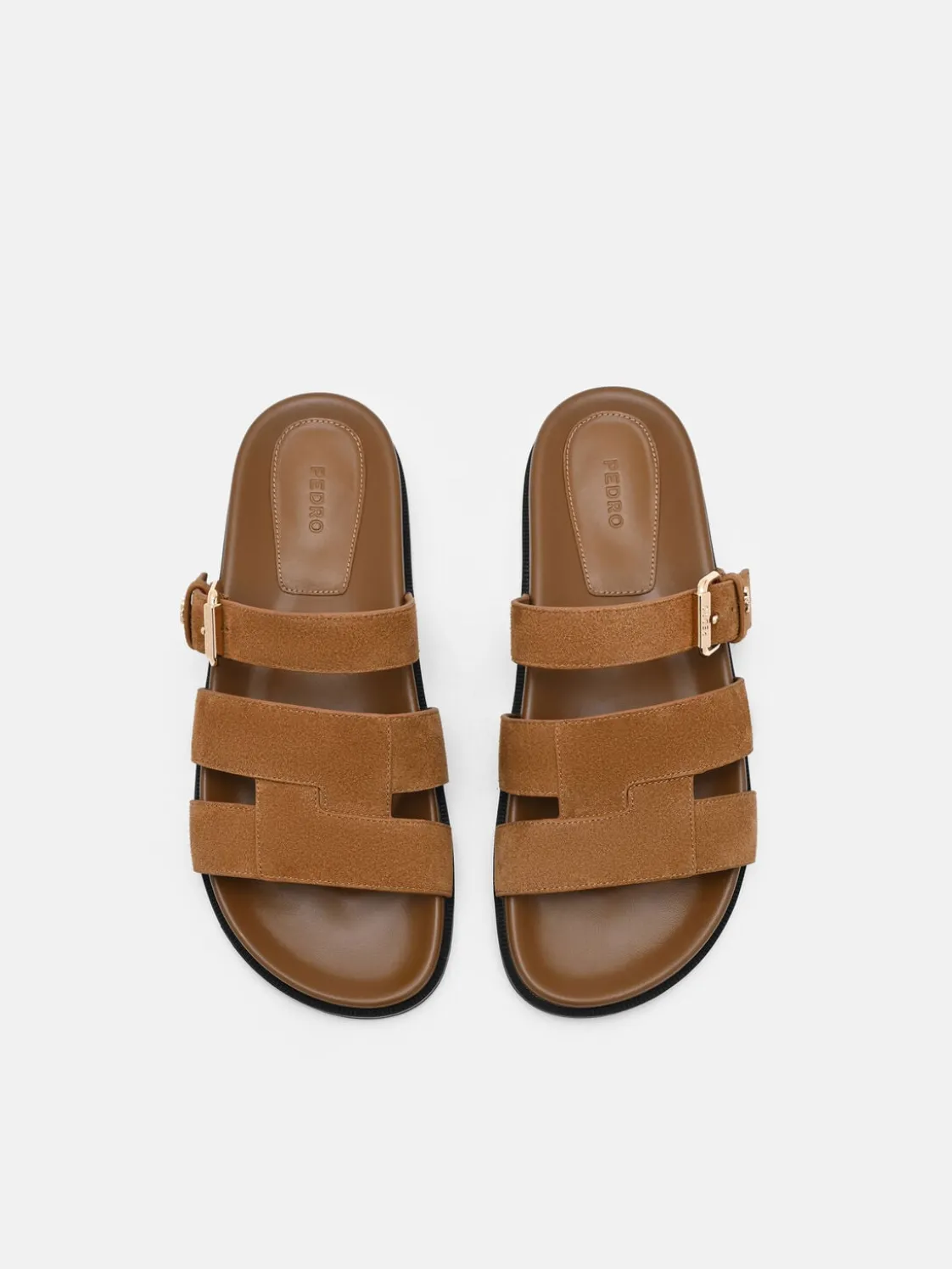 Iza Suede Sandals - Cognac