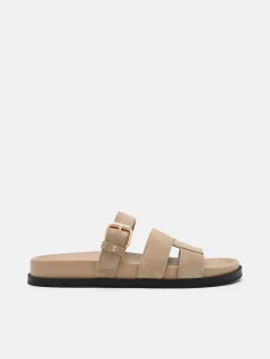 Iza Suede Sandals - Light Taupe