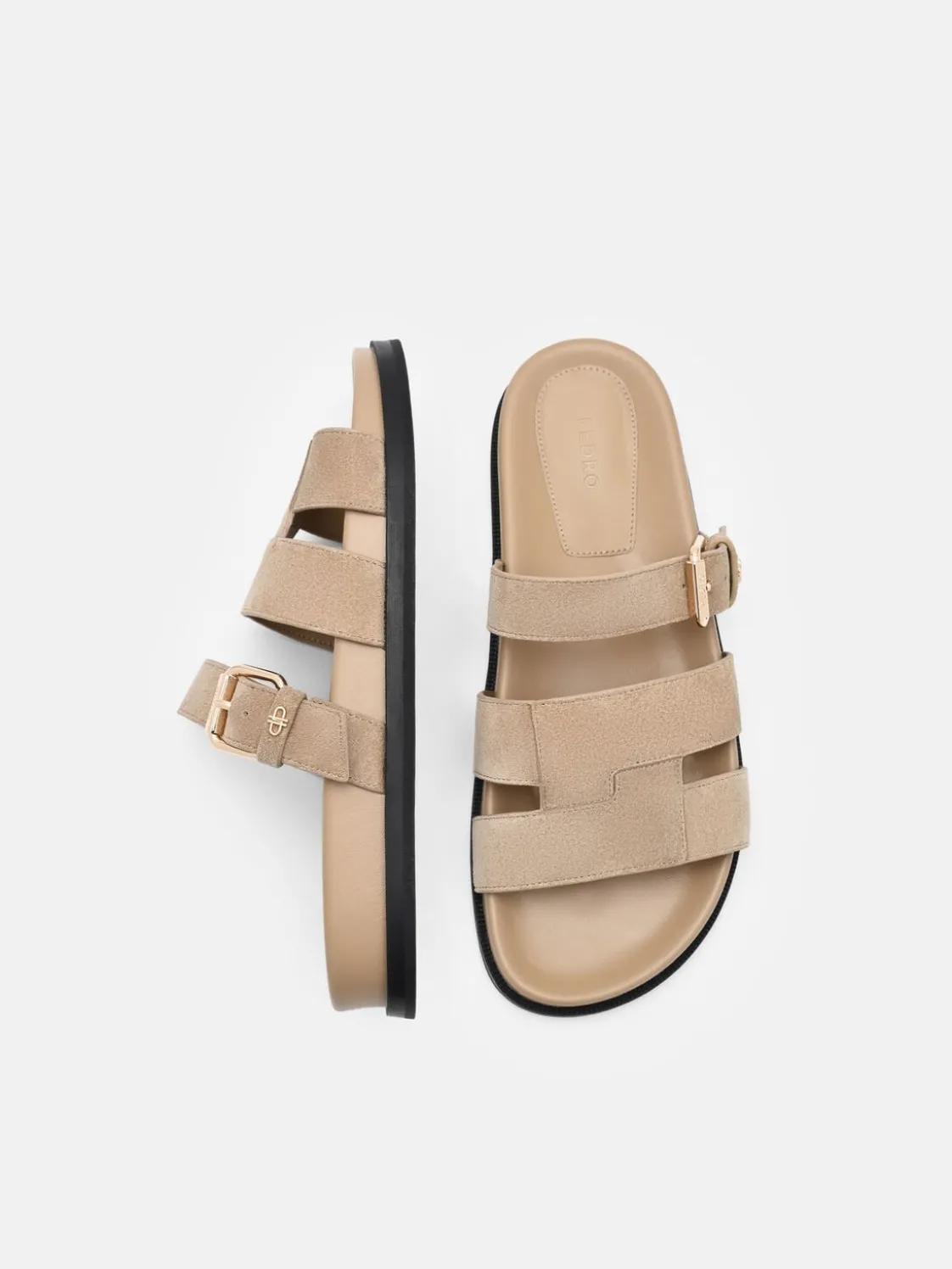 Iza Suede Sandals - Light Taupe