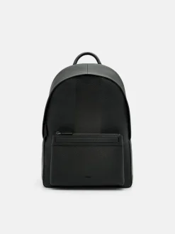 James Leather Backpack - Black