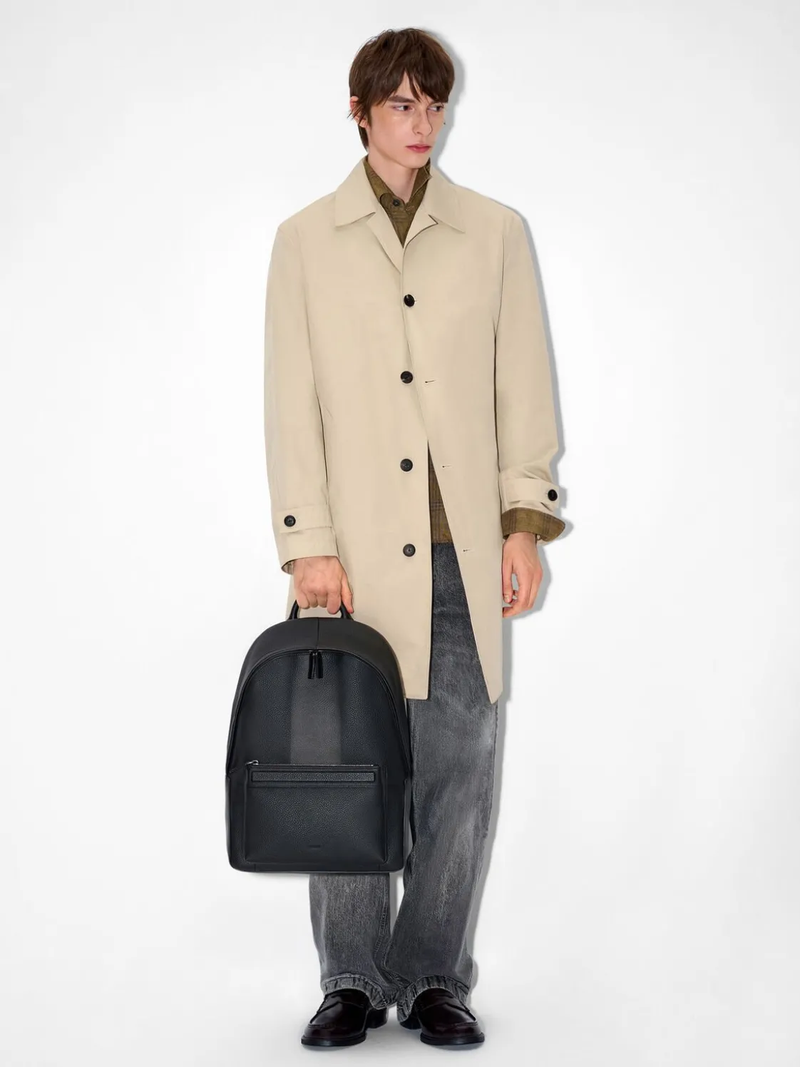 James Leather Backpack - Black