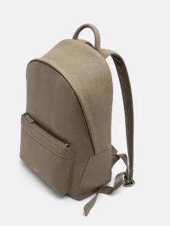James Leather Backpack - Dark Taupe