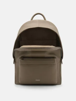 James Leather Backpack - Dark Taupe