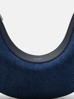 Jatte Denim Crescent Shoulder Bag - Blue Denim
