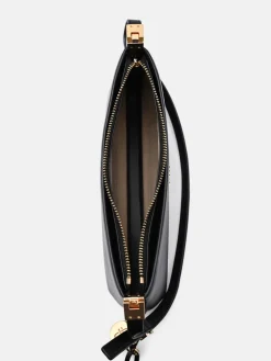 Jatte Leather Charm Shoulder Bag - Black