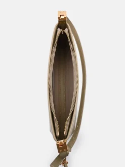 Jatte Leather Charm Shoulder Bag - Olive