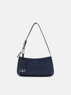 Jatte Leather Charm Shoulder Bag - Navy