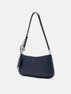 Jatte Leather Charm Shoulder Bag - Navy