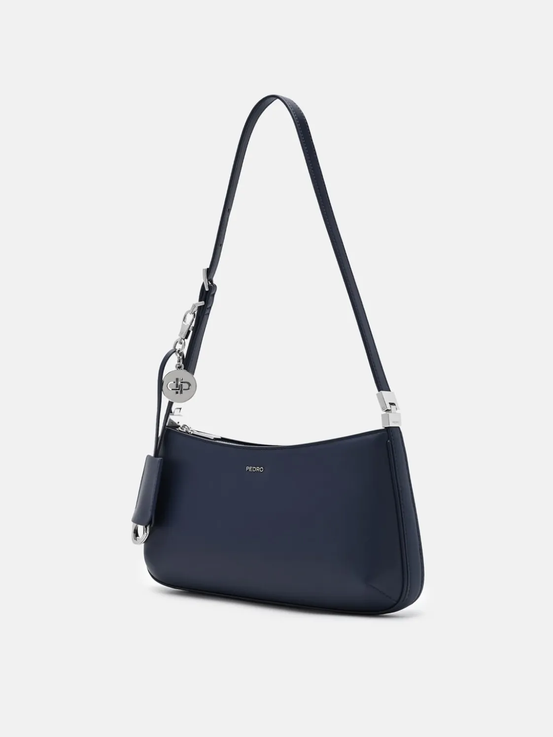 Jatte Leather Charm Shoulder Bag - Navy