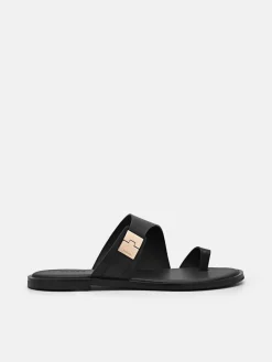 Jatte Leather Sandals - Black