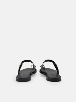 Jatte Leather Sandals - Black