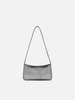 Jatte Metallic Leather Pouch - Silver