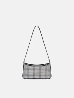 Jatte Metallic Leather Pouch - Silver
