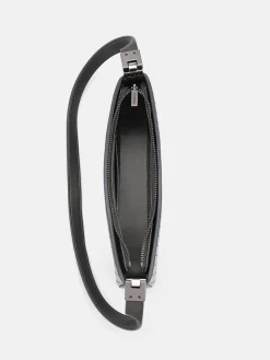 Jatte Metallic Leather Pouch - Silver