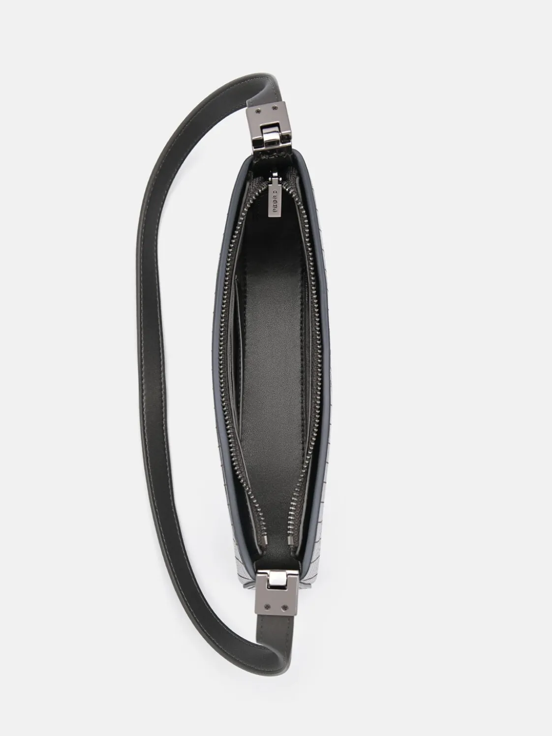 Jatte Metallic Leather Pouch - Silver