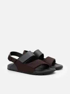 Jonah Backstrap Sandals - Dark Brown Pony