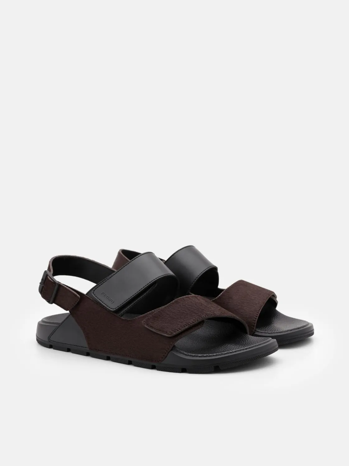 Jonah Backstrap Sandals - Dark Brown Pony