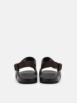 Jonah Backstrap Sandals - Dark Brown Pony