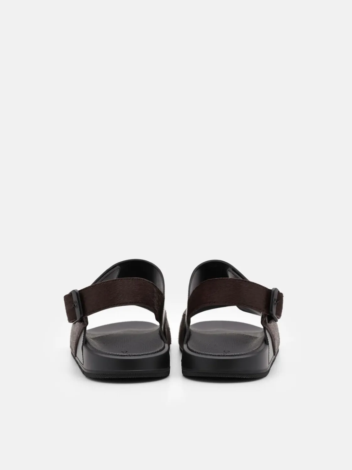 Jonah Backstrap Sandals - Dark Brown Pony