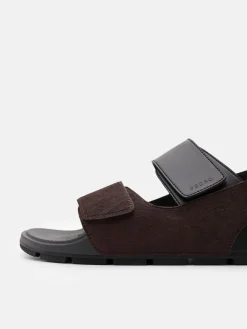 Jonah Backstrap Sandals - Dark Brown Pony