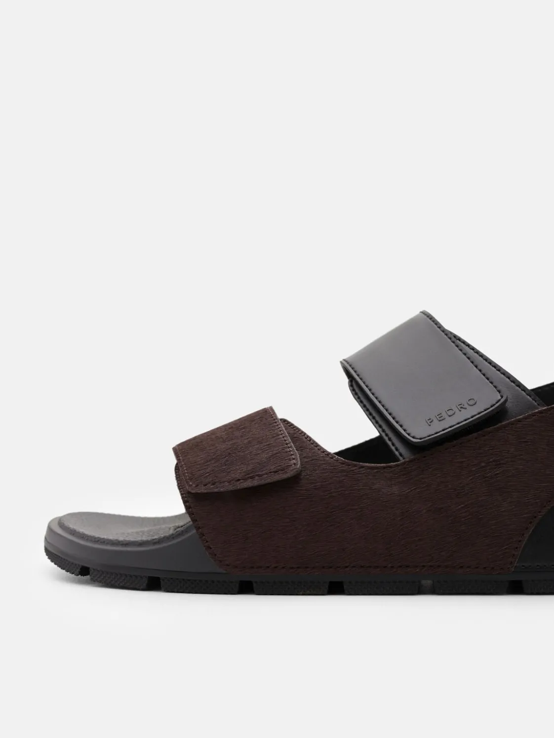 Jonah Backstrap Sandals - Dark Brown Pony