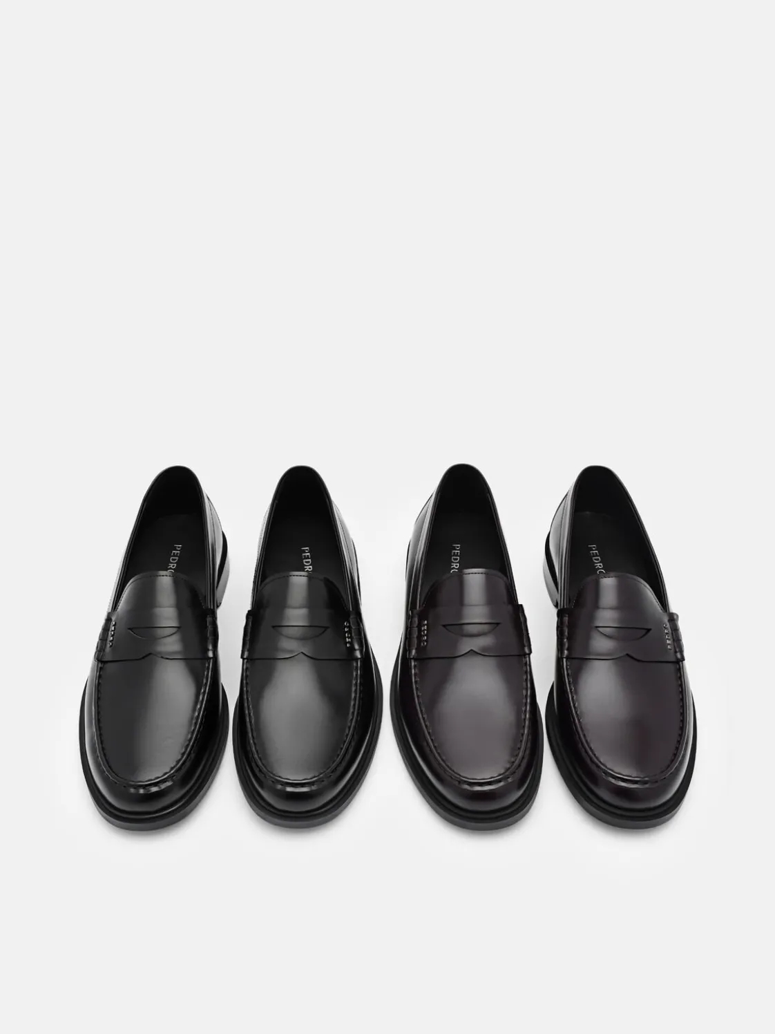 Keith Leather Penny Loafers - Black