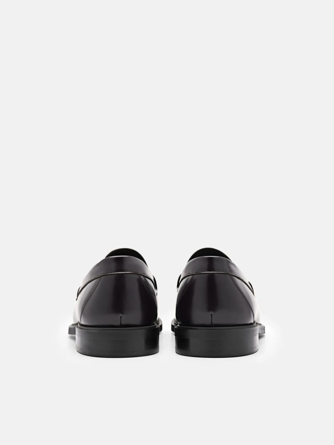 Keith Leather Penny Loafers - Mahogany