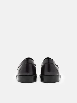Kieran Leather Penny Loafers - Mahogany