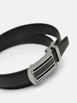 Leather Automatic Belt - Black